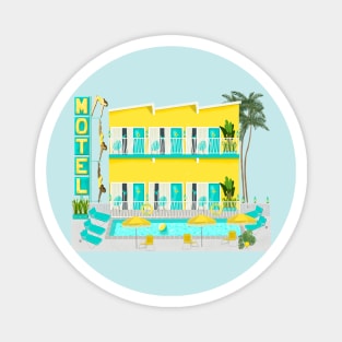 Vintage motel Magnet